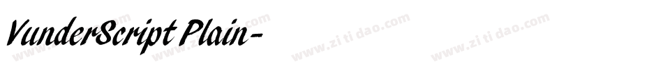 VunderScript Plain字体转换